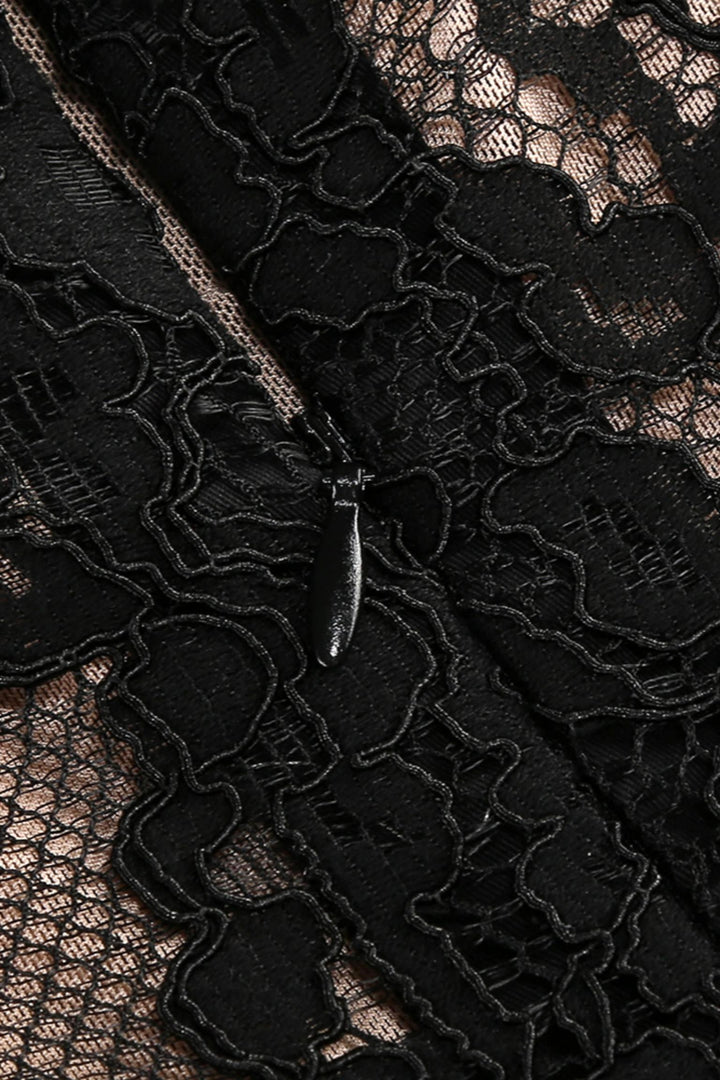 Lace Peplum Maxi Dress