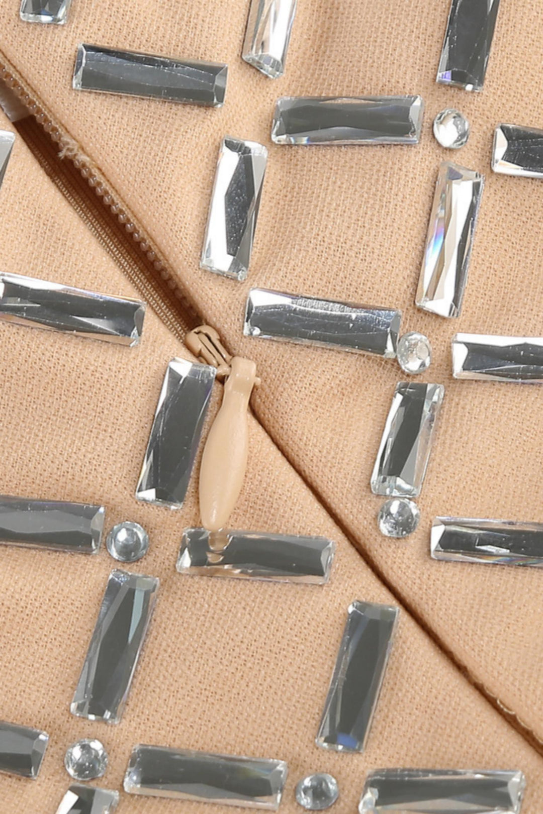 Strapless Rhinestones Mesh Tulle Puff Mini Dress