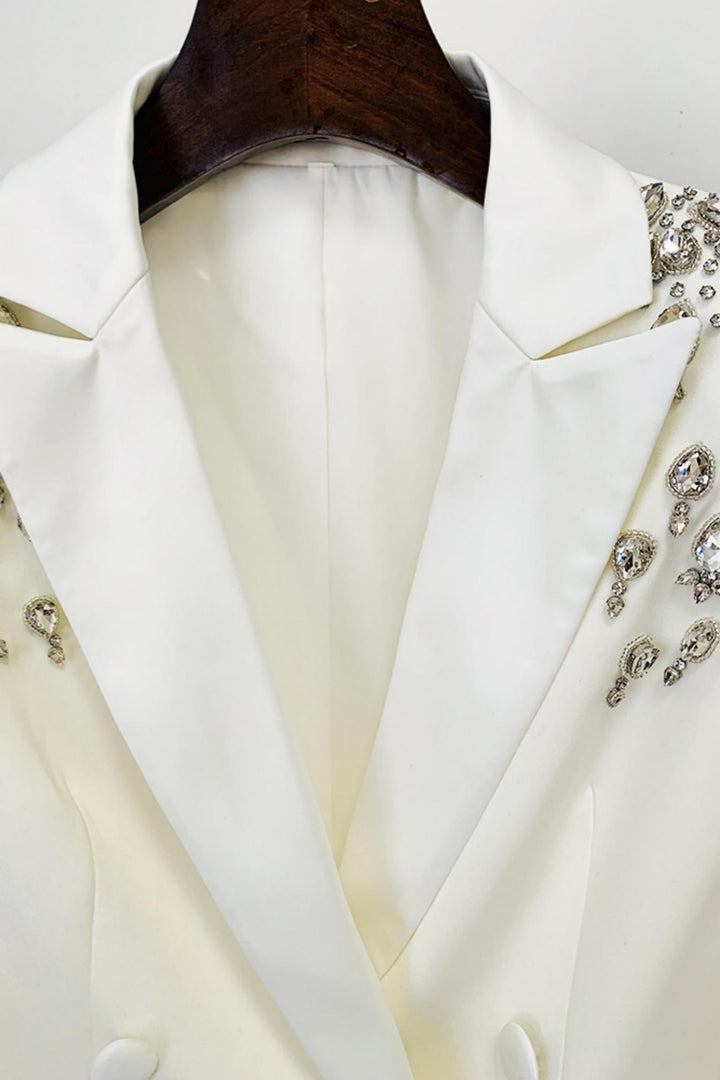 Crystal Embellished Blazer Dress