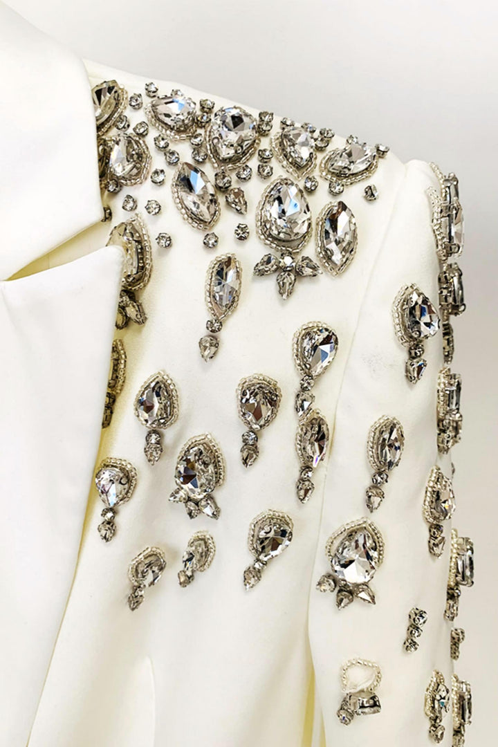 Crystal Embellished Blazer Dress