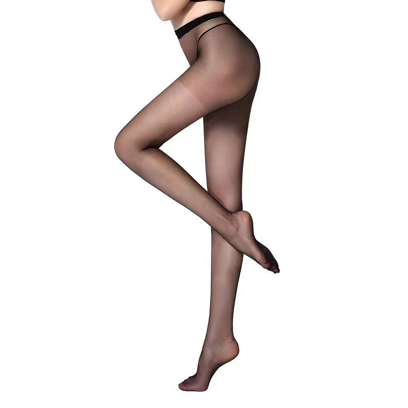 Sheer Black Pantyhose Reinforced Toe Tights