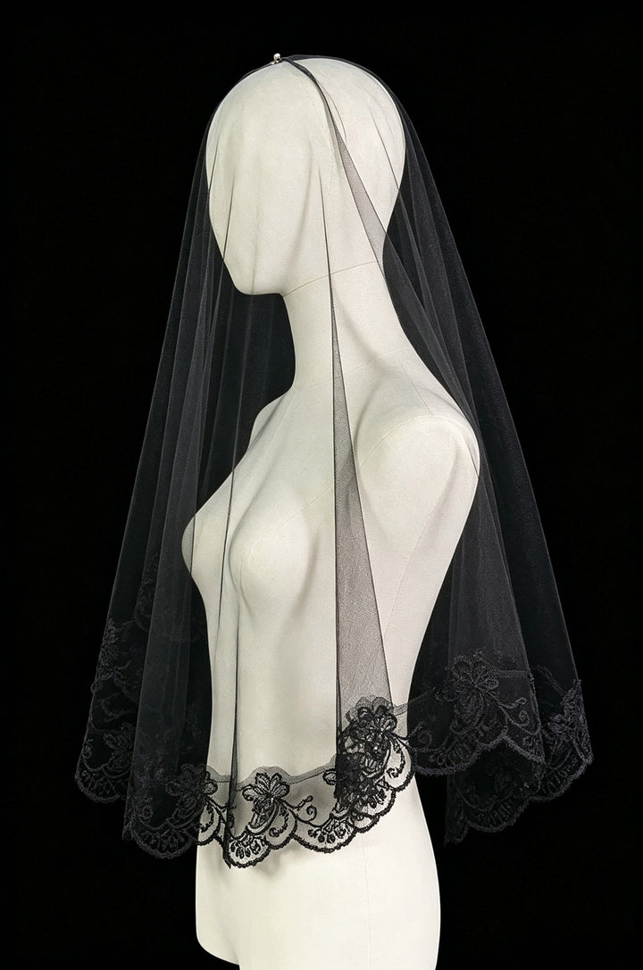 SOLACELace Trim Halloween Ghost Bride Headpiece