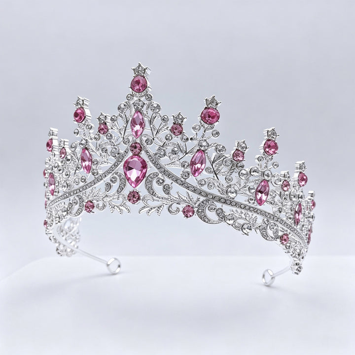 SOLACEMulti-color Crystal Teardrop Princess Birthday Tiara
