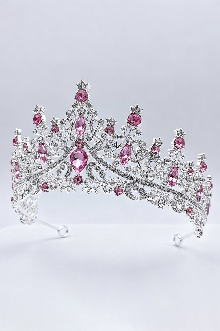 SOLACEMulti-color Crystal Teardrop Princess Birthday Tiara