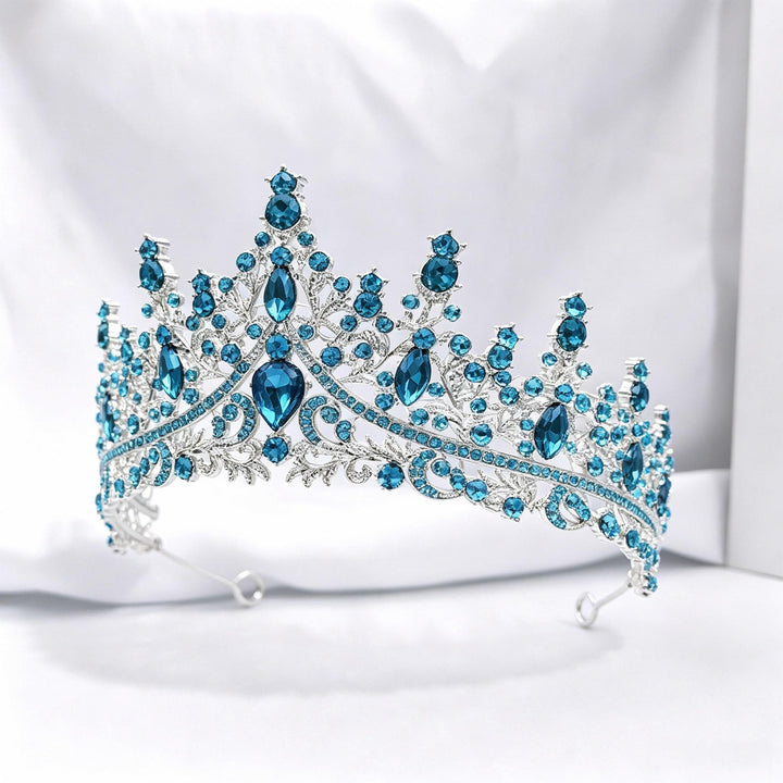 SOLACEMulti-color Crystal Teardrop Princess Birthday Tiara