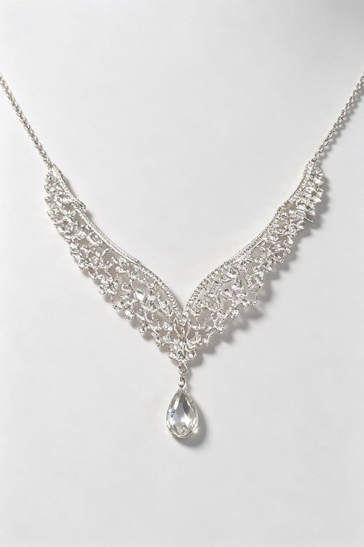 SOLACETeardrop Crystal Statement Bridal Choker Necklace