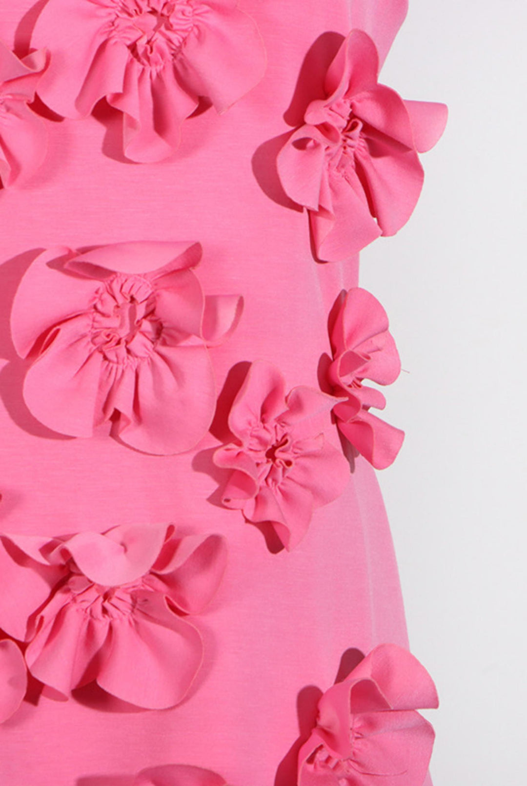 3D Floral Decor High Neck Sleeveless Mini Dress