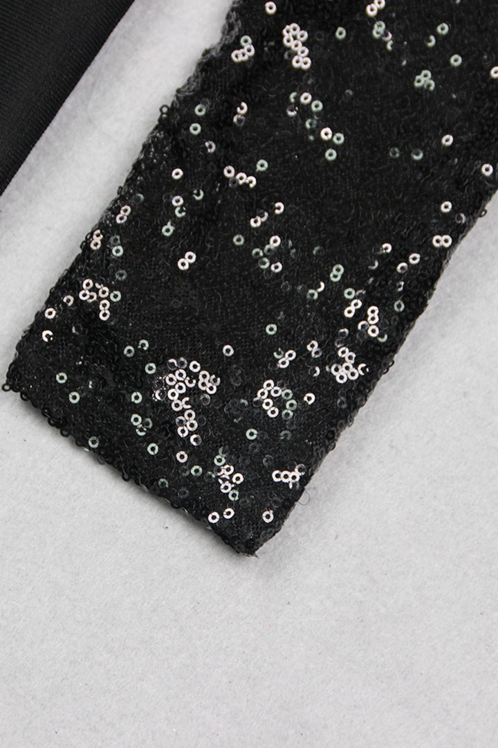 Artificial feathers Sequin Strapless Dress