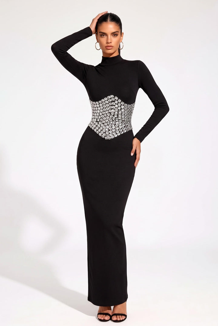 Crystal Embellished Maxi Dress