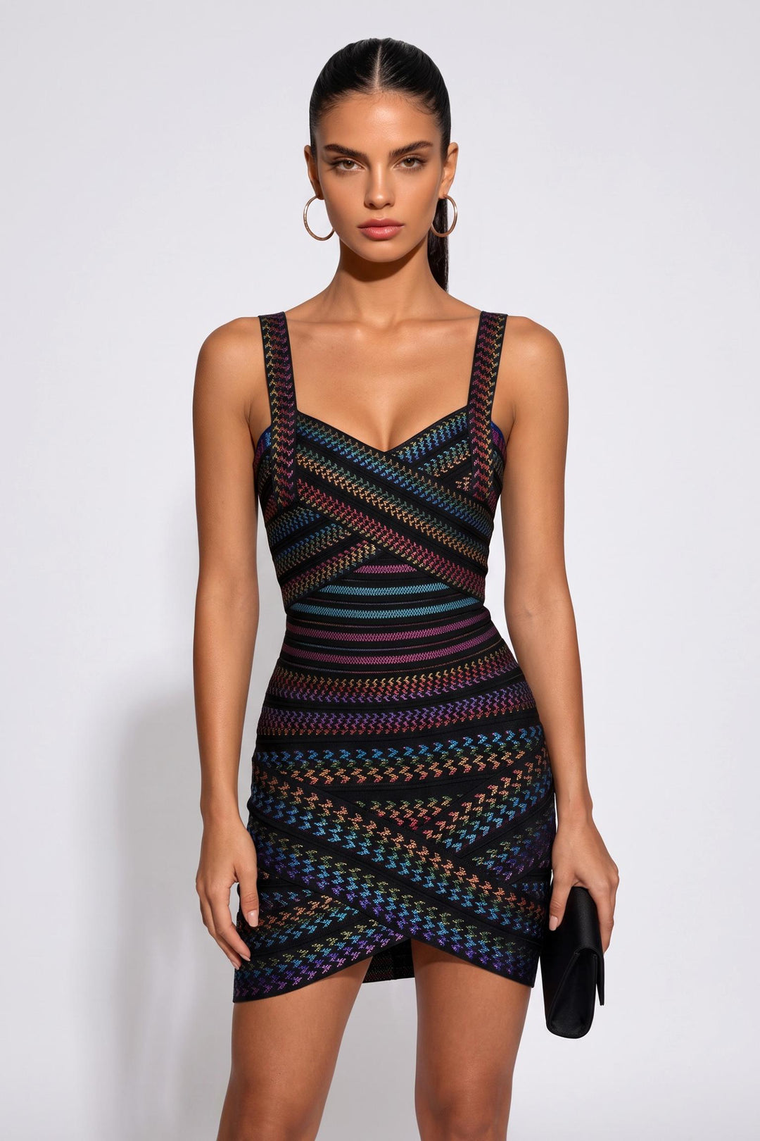 Rainbow Bandage Bodycon Mini Dress