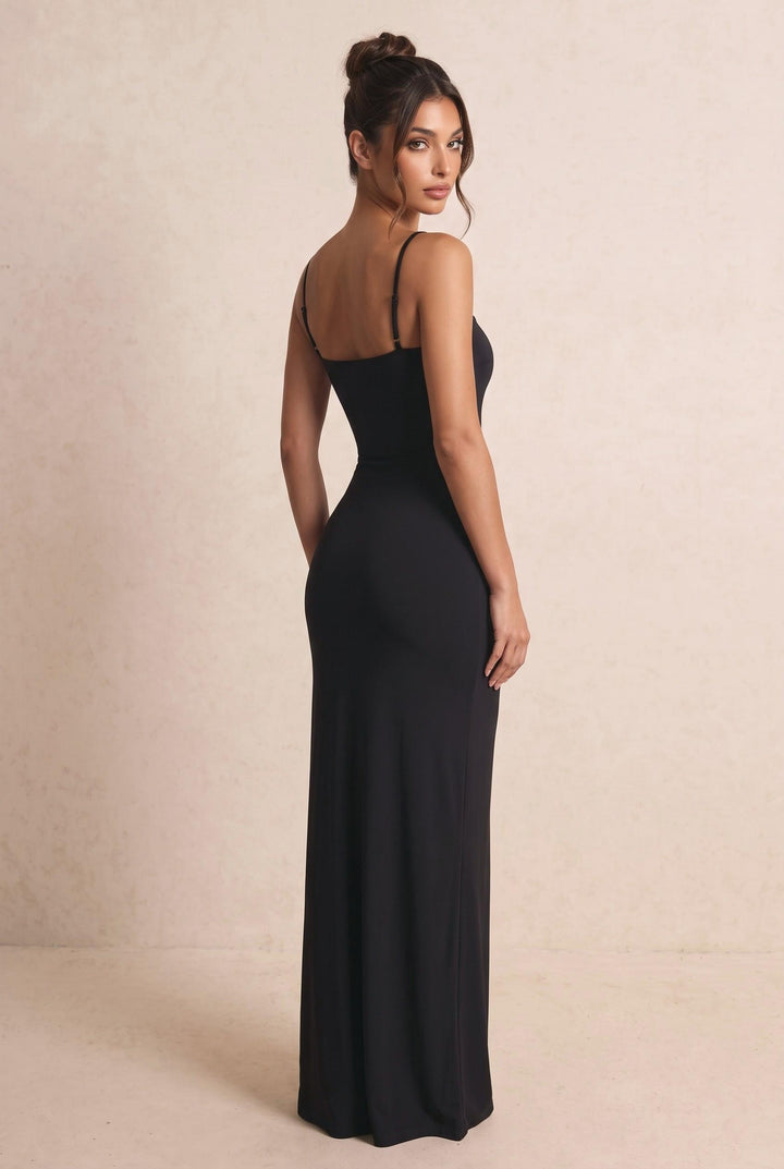 Color Block Lace Corset Bodycon Maxi Dress