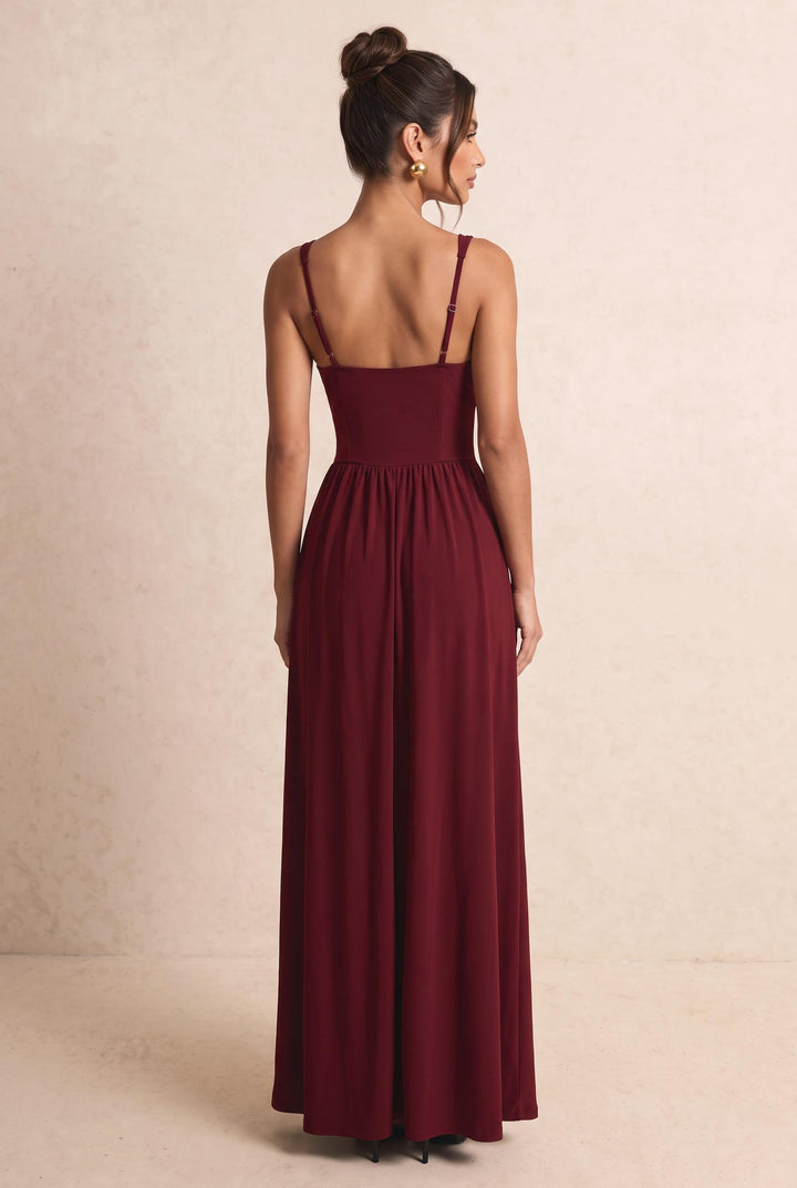Corset Bodice Waist Formal Maxi Dress