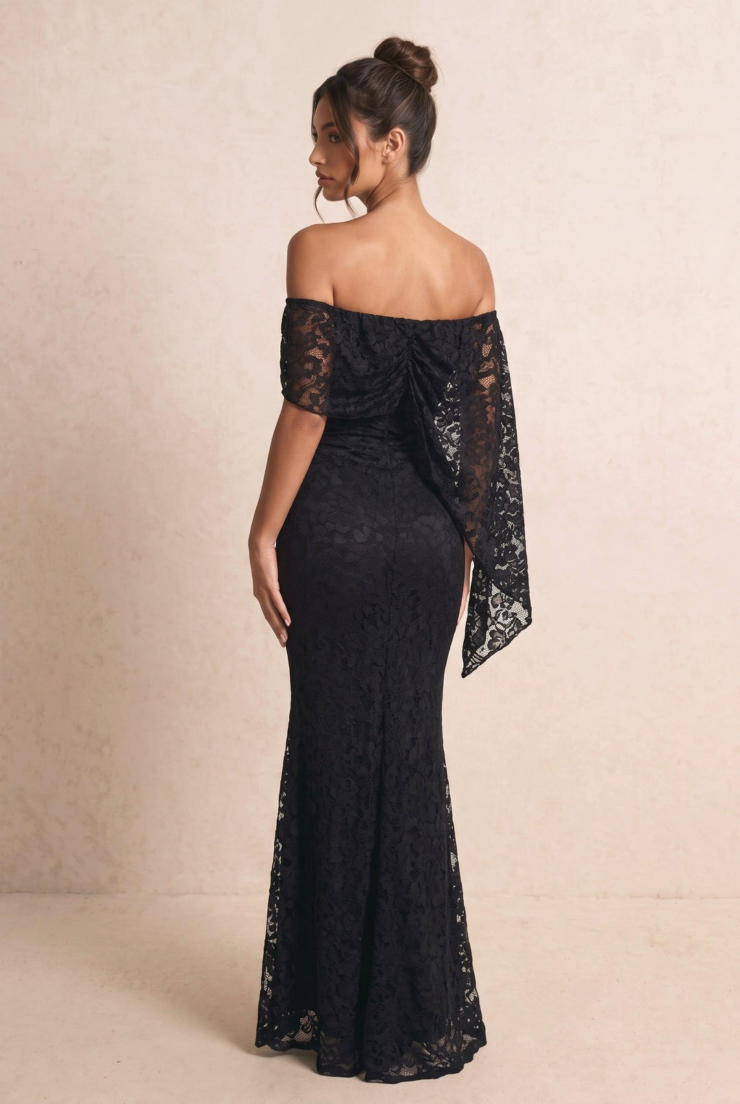 Off Shoulder Lace Maxi Dress