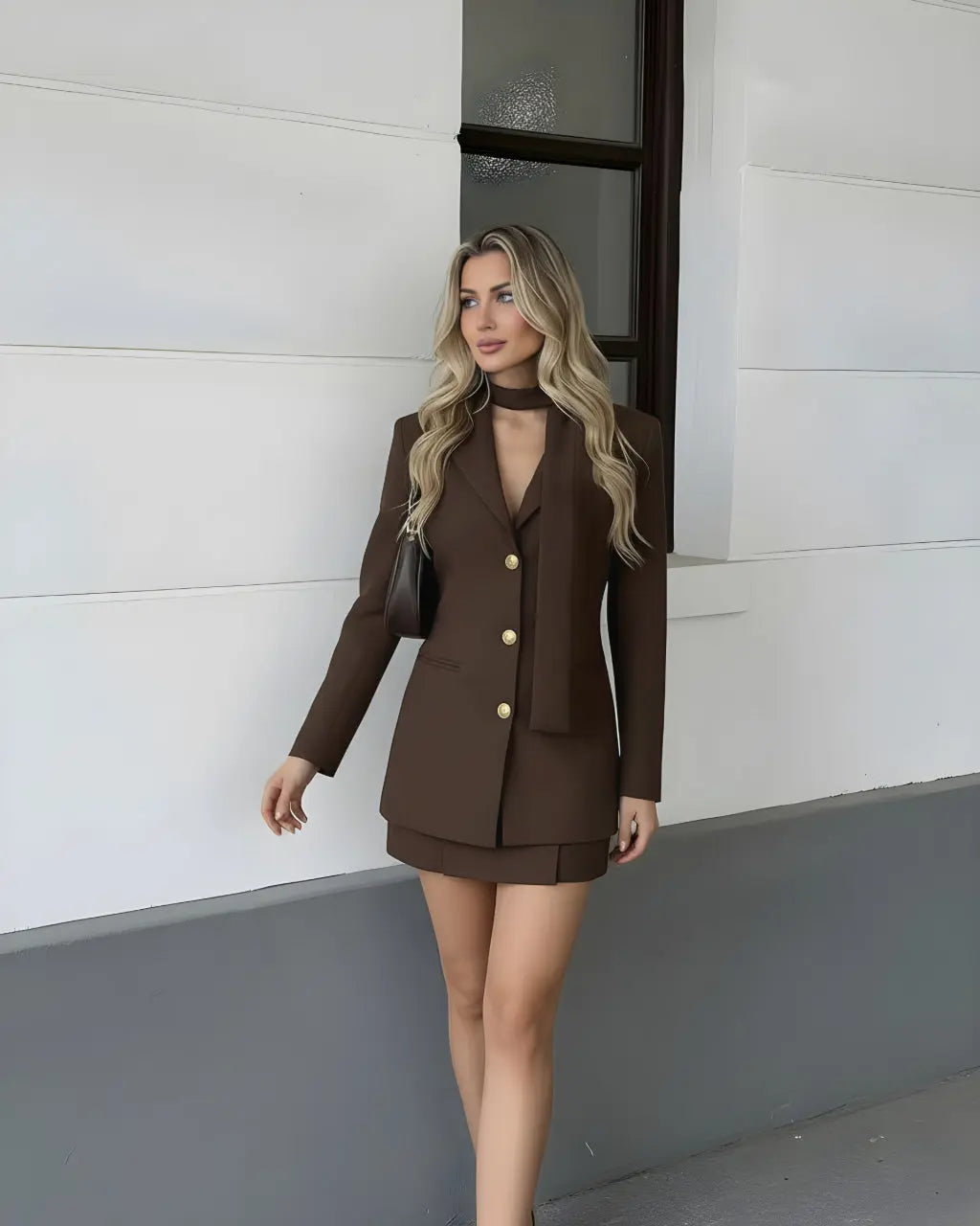 Long Sleeve Formal Mini Blazer Dress SOLACE