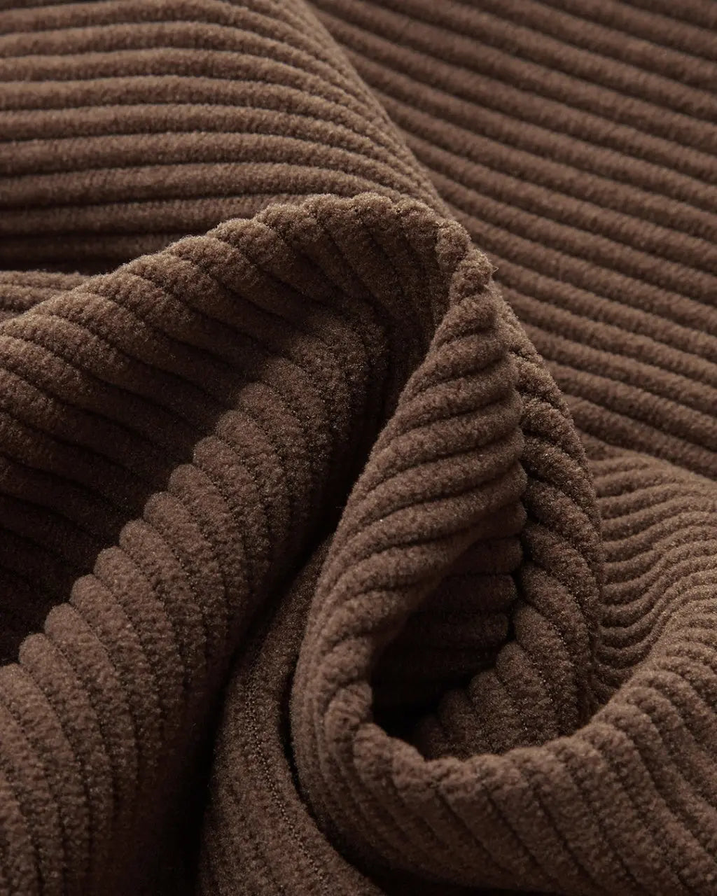 Brown Textured High Waisted Loose Wide Leg Trousers SOLACE