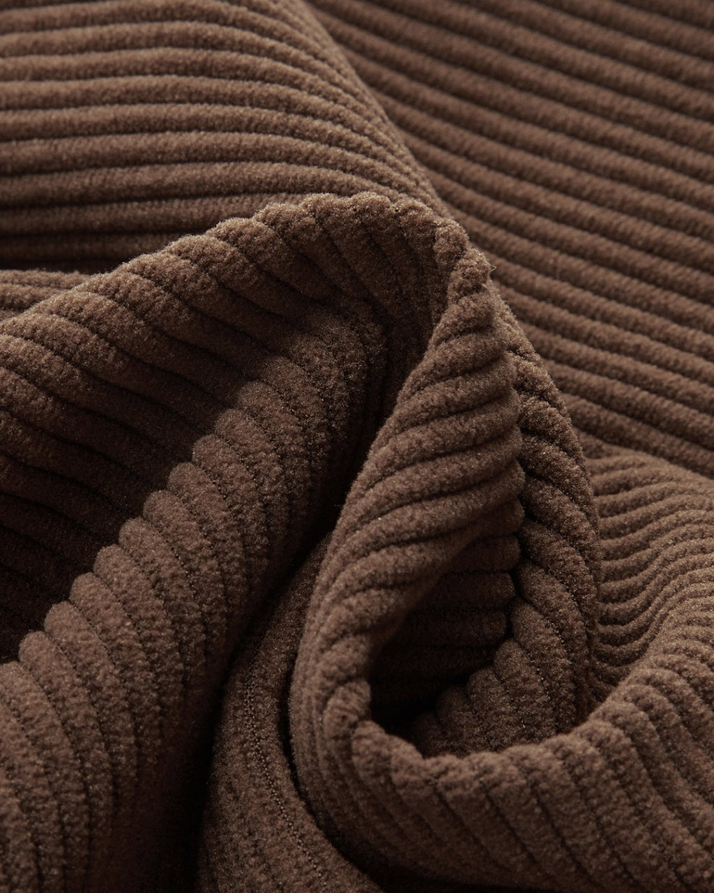 SOLACE  Brown Textured High Waisted Loose Wide Leg Trousers 