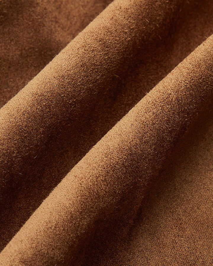 Brown Ruched Wrap Midi Skirt SOLACE