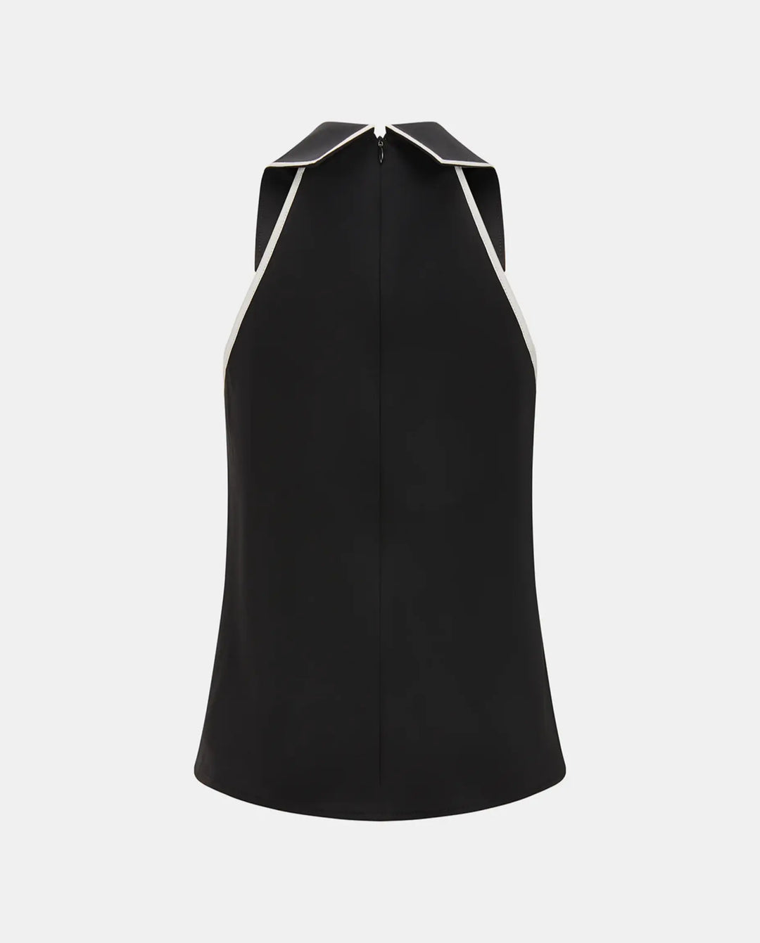 Black Contrast Trim Halter Neck Regular Length Cami Top