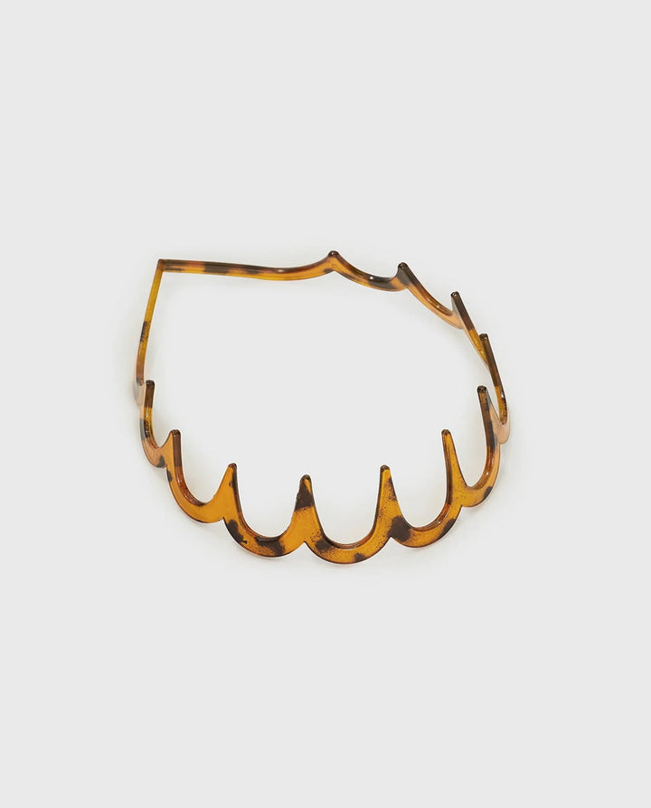 SOLACEScalloped Hollow Tortoiseshell Acetate Headband