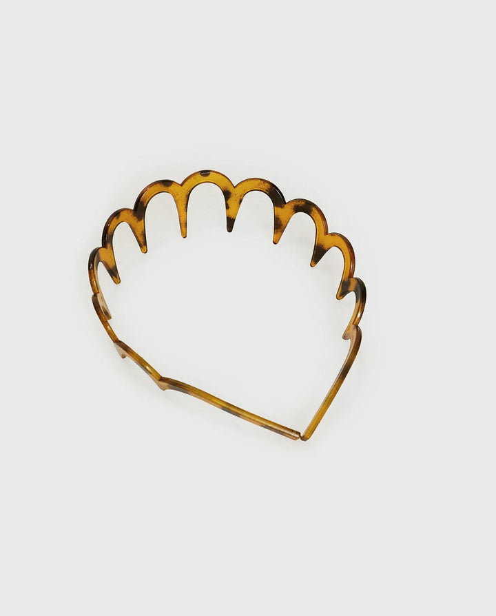 SOLACEScalloped Hollow Tortoiseshell Acetate Headband