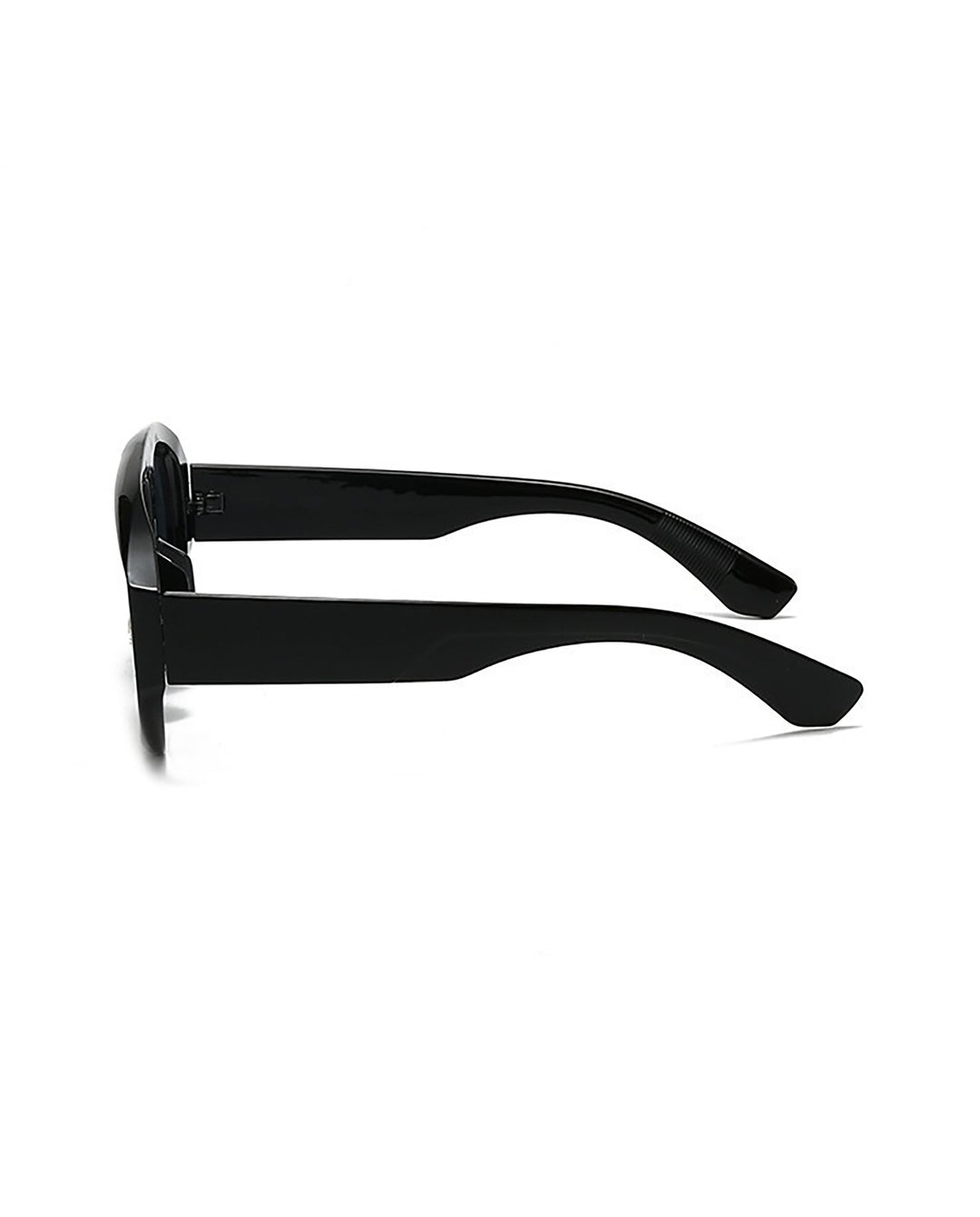 SOLACESolid Black Pilot Shield Sunglasses Dark Grey Lens