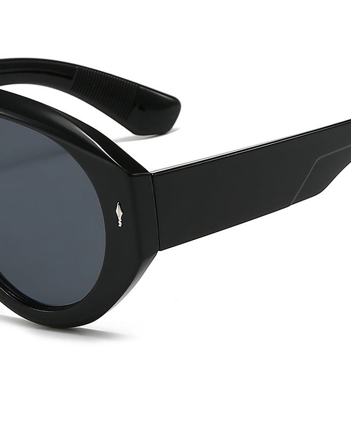 SOLACESolid Black Pilot Shield Sunglasses Dark Grey Lens