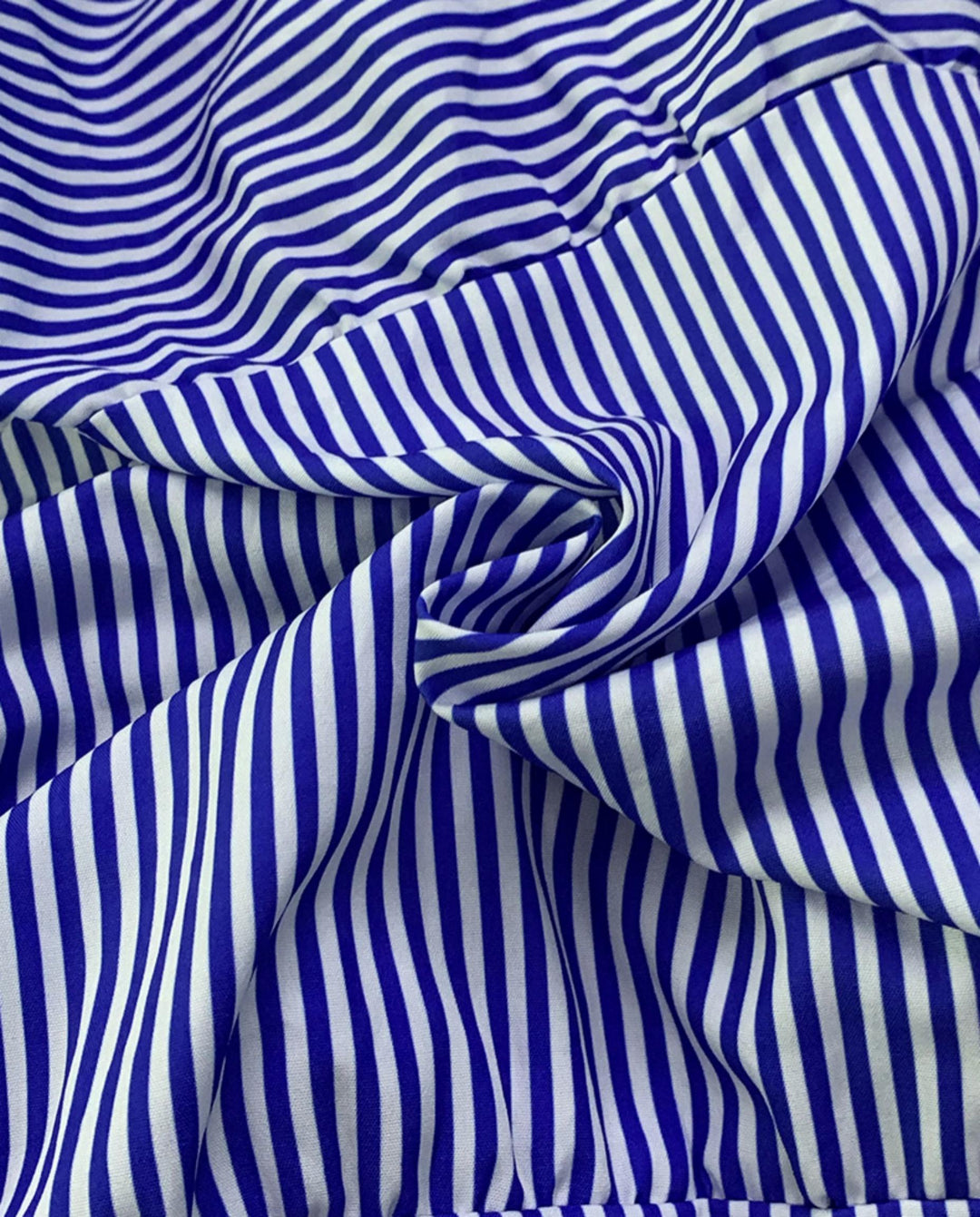 SOLACEStripe Collared V-Neck Tiered Belt Maxi Shirt Dress