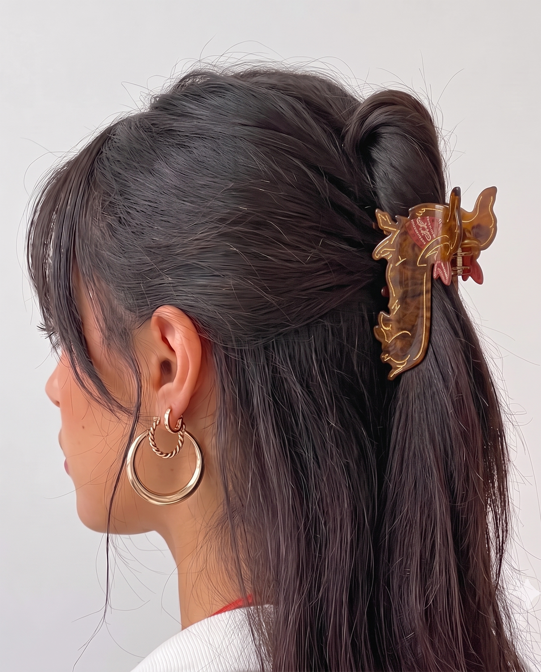 SOLACEVintage Dachshund Dog with Red Bandana Acrylic Hair Claw Clip
