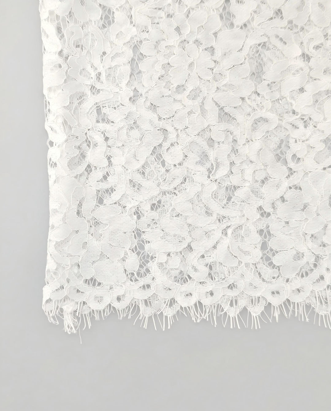 SOLACEWhite Floral Lace Button Down Blouse