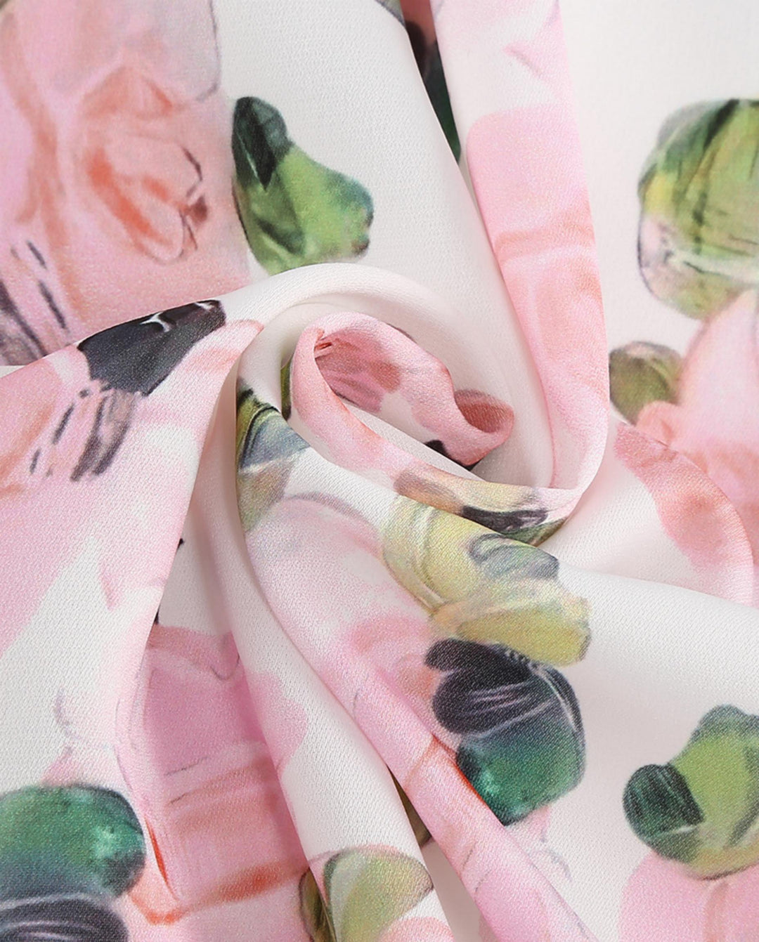 SOLACEWhite Floral Print Off Shoulder Chiffon Midi Dress