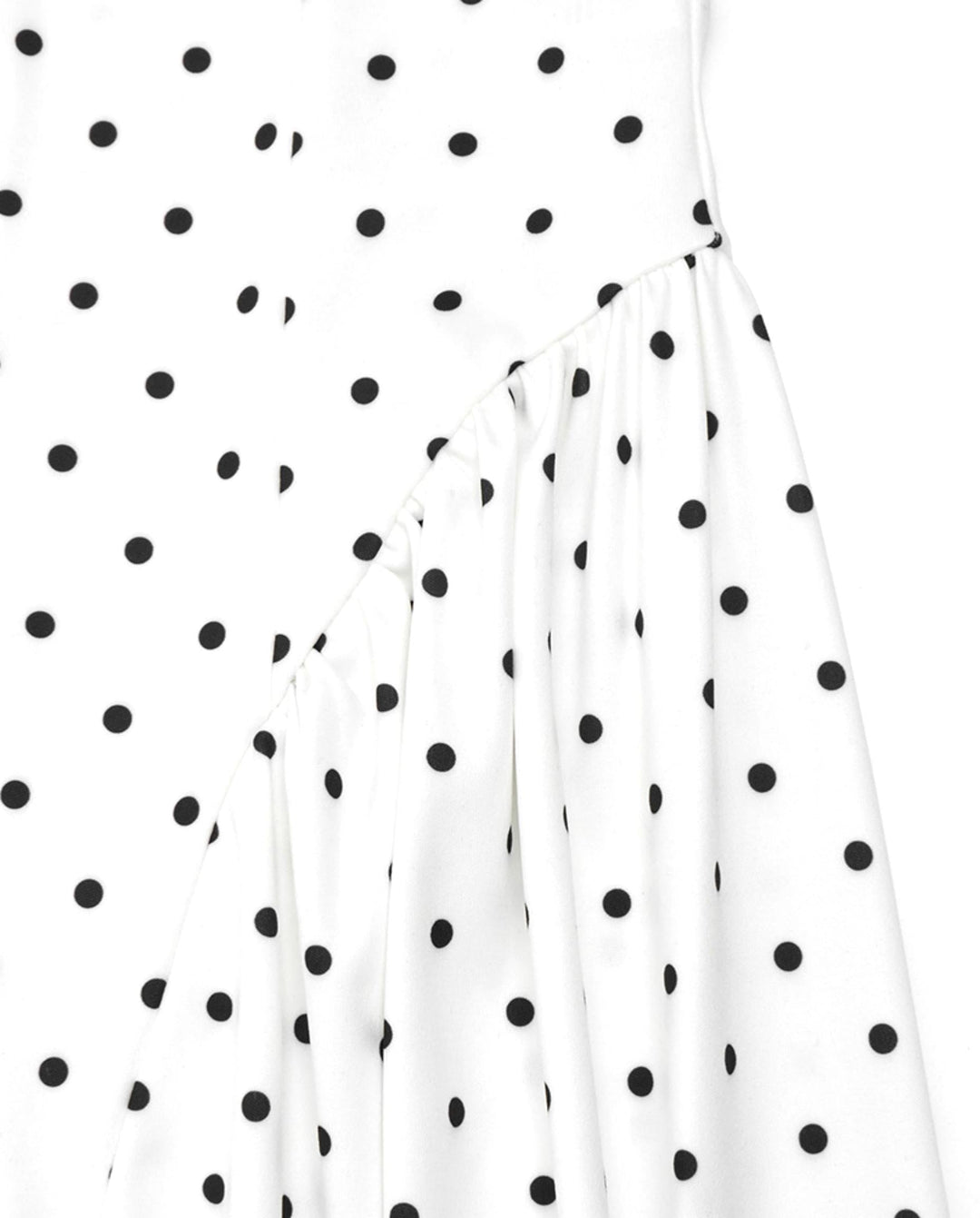 SOLACEWhite Polka Dot High Neck Cap Sleeve Fit Flare Midi Dress