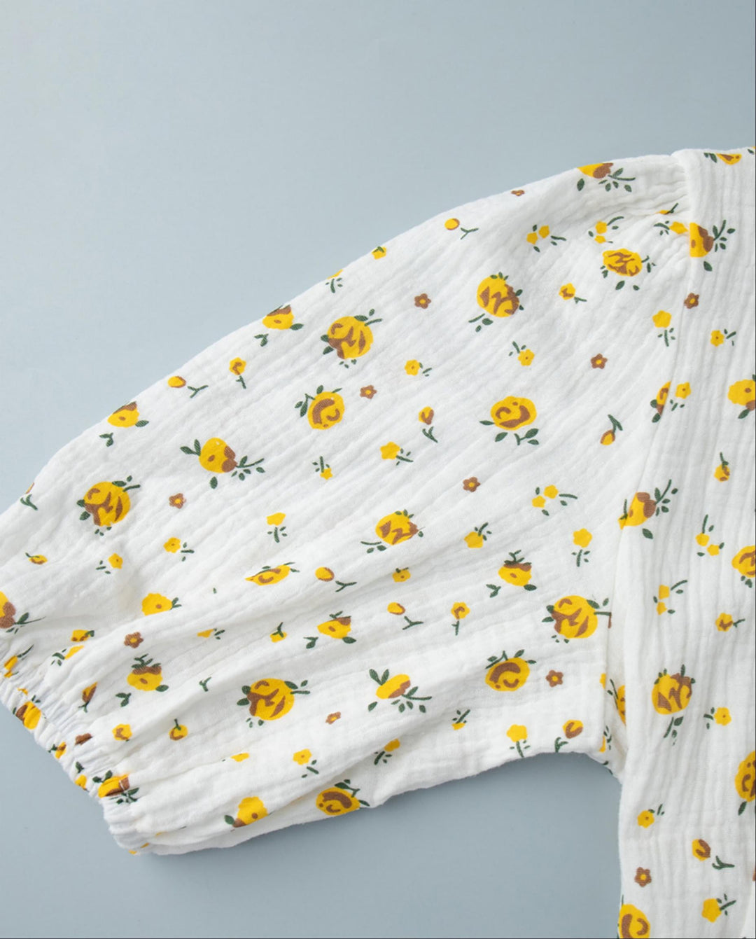 SOLACEWhite Yellow Floral Wrap Midi Dress