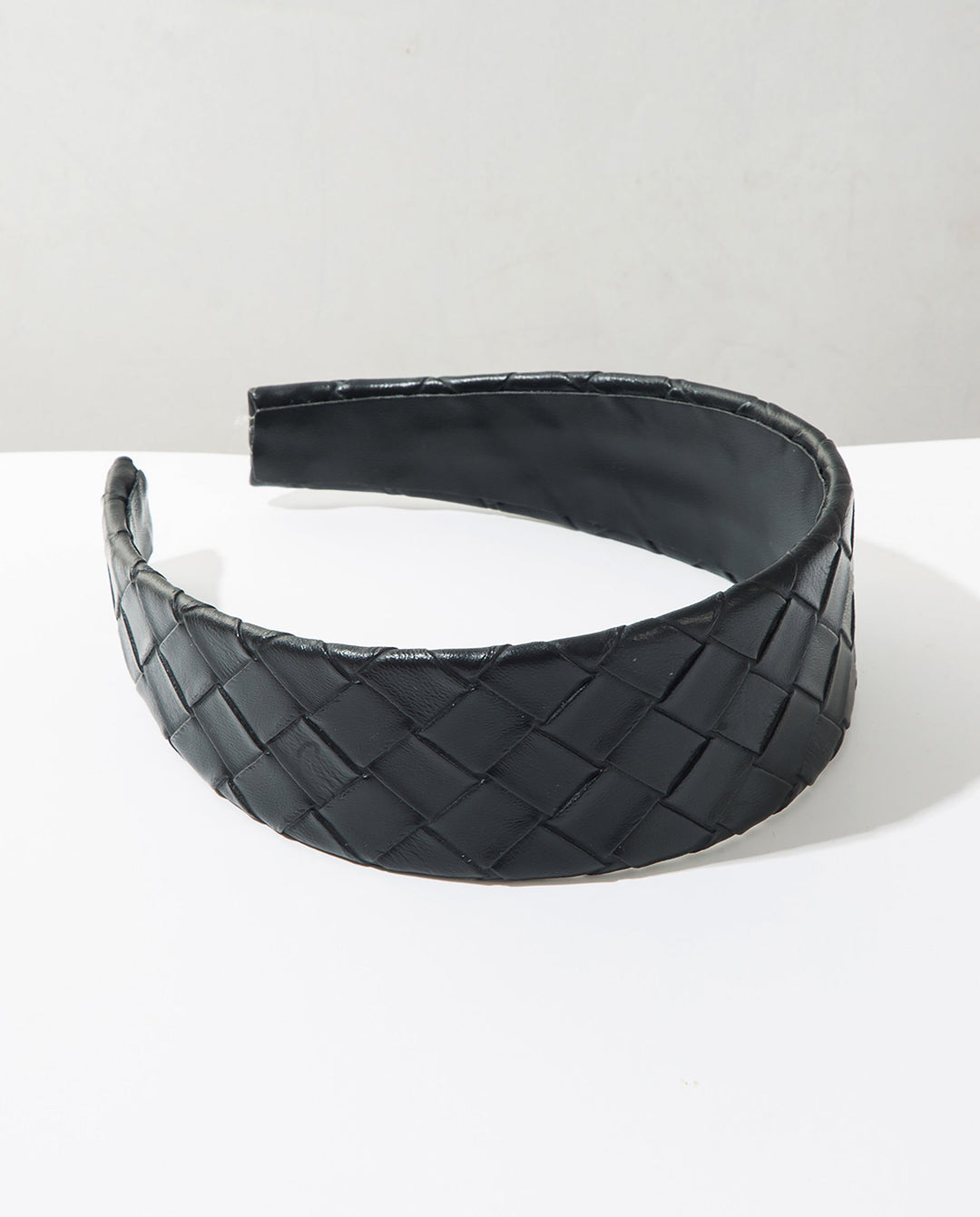 SOLACEWide Faux Leather Woven Padded Headband