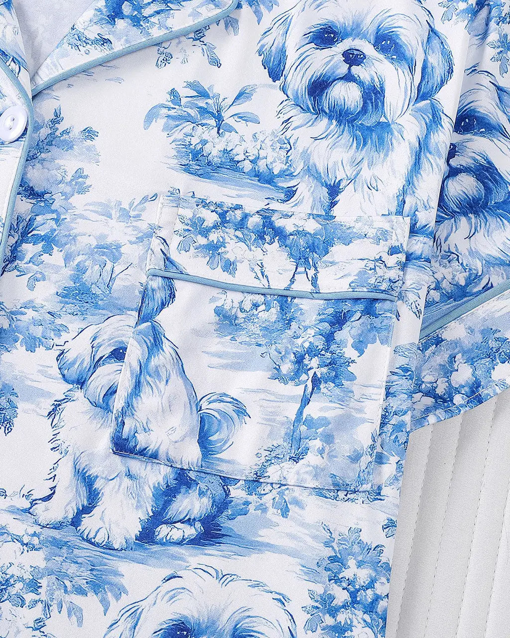 SOLACE CHICShih Tzu Print Pajama Set