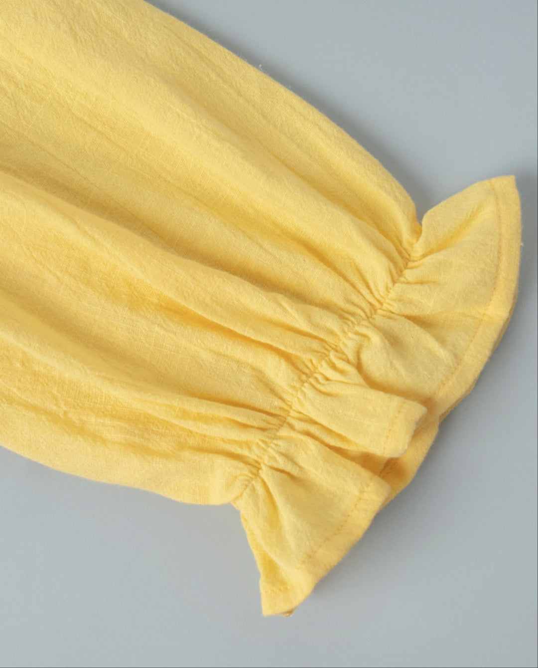SOLACEYellow V Neck Double Front Tie Puff Sleeve Top Midi Skirt Two Piece Set