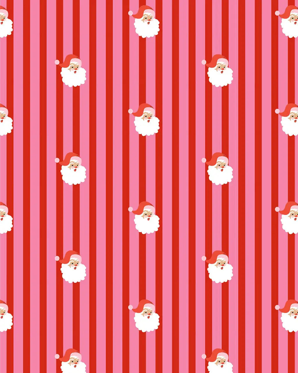 SOLACE CHICChristmas Santa Stripe Print Pajama Set