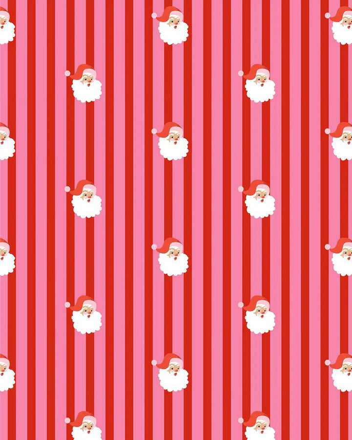 SOLACE CHICChristmas Santa Stripe Print Pajama Set