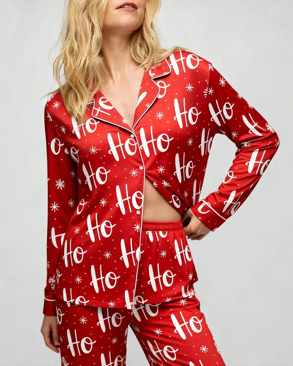 SOLACE CHICHoho Snowflake Print Pajama Set