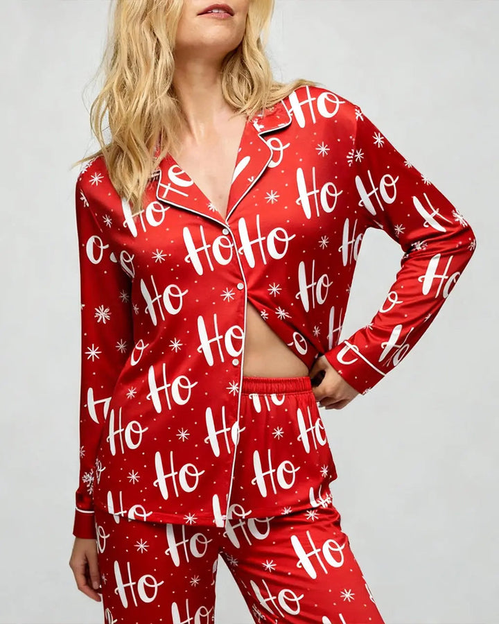 SOLACE CHICHoho Snowflake Print Pajama Set