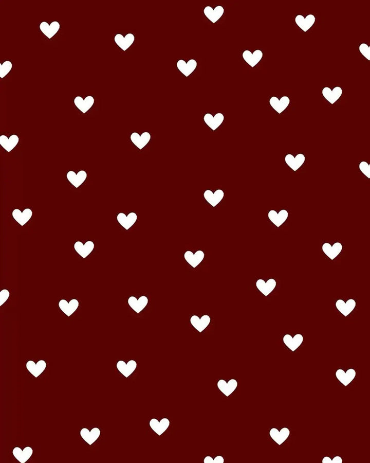 SOLACE CHICRed Soild Heart Print Pajama Set