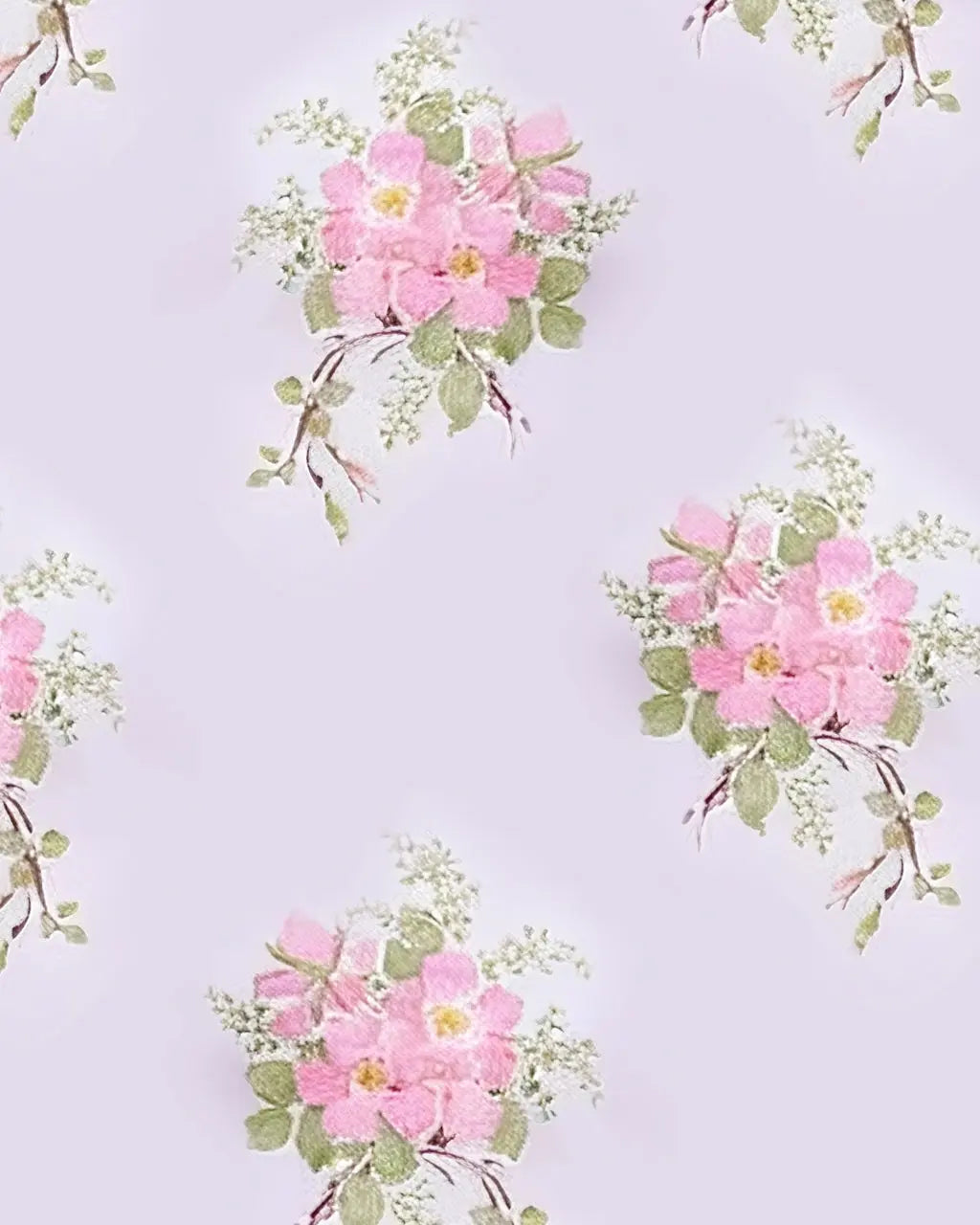 SOLACE CHICElegant Purple Floral Print Pajama Set