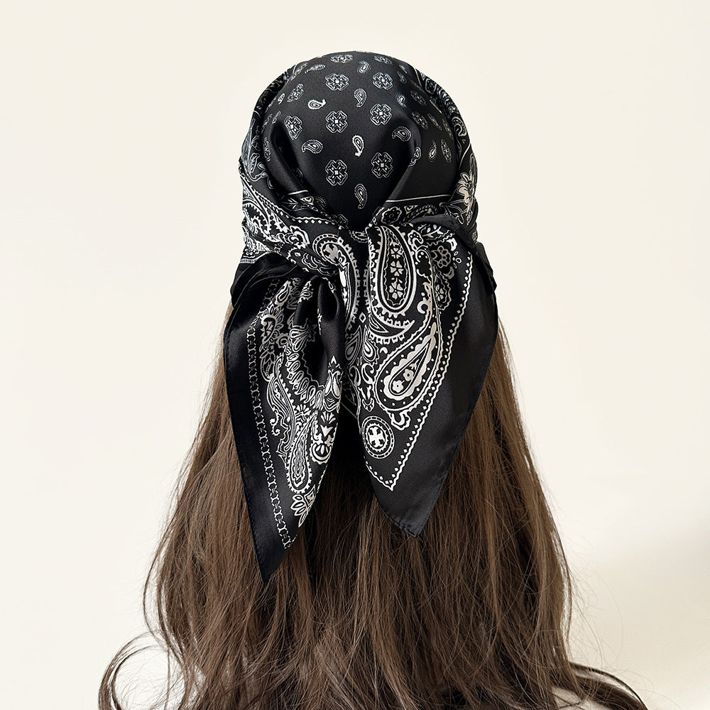 SOLACEWestern Paisley Print Bandana Head Scarf